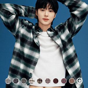 [백화점][지오다노] 남성 가을/겨울 레귤러핏 플란넬 기모 면 체크 남방 셔츠 045910