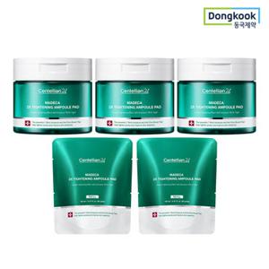 [5%적립] 동국제약 센텔리안24 마데카 더블 타이트닝 앰플 패드 60매 3개+리필 60매 2개 미백 주름개선 기능성 피부모공탄력케어 리프팅 특수 브러쉬 패드 비건 TECA 병풀