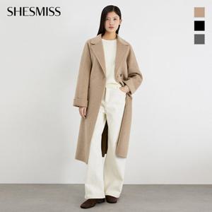 [쉬즈미스] [택가 678,000원] 울 벨티드 핸드메이드 롱 코트_SWHCTP42151