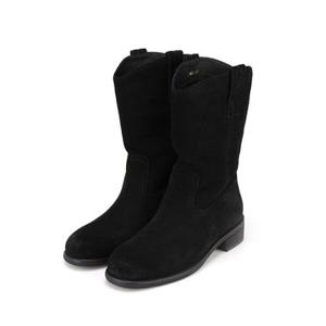 [본사운영] 바바라 소가죽 베이직 웨스턴 고리 장식 여성 앵클부츠 4cm_BBH863