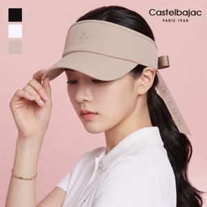 [무료배송]까스텔바작 아르떼 리본 바이저 여성 골프모자 BWDM-GC720