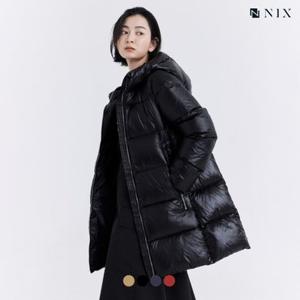 [택가 237,000원] - (NIX) 여) 나일론 지퍼포인트 후드 샤이니 에이라인 (FNRWCUH509P)