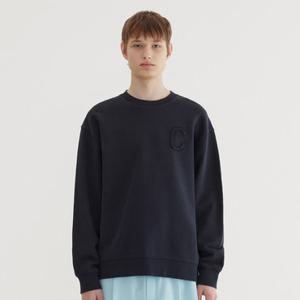 [커버낫] [TAG가 89,000] C 로고 다잉 맨투맨 Dark Navy