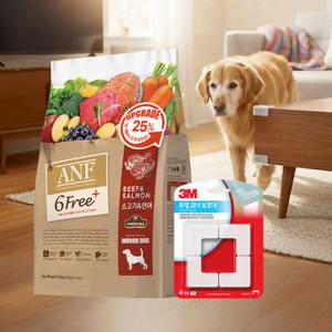 [우리와] [SET] ANF 6Free+ 인도어 독 소고기&연어 5.6kg +투명 코너 보호대 (강아지 안전 세트)