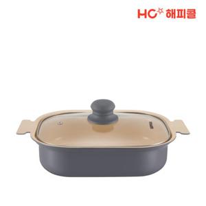 해피콜 세라믹코팅 아리 IH 인덕션 사각팬(전골냄비) 23cm