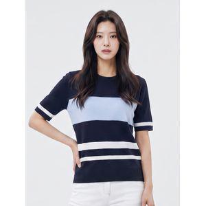 [PAT 여성] 컬러 블로킹 풀오버 니트_1I63301