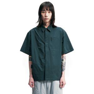 록히드마틴 [MD착용] 지퍼 포켓 하프 셔츠 그린 L21UNS001