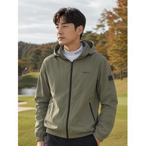 헤지스골프 남성 카키 로고장식 후드점퍼 WPJU4C612K2