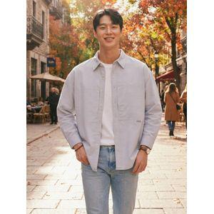 예일 포켓 스몰 아치 옥스포드 셔츠 그레이 YD08SH7011GR
