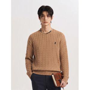 예일 케이블 라운드 니트 베이지 YEF1KT105A