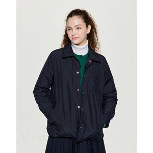 헤지스레이디스 25FW [덕다운][리버시블]네이비&체크 숏 경량다운 셔켓 HSJU5D003N2