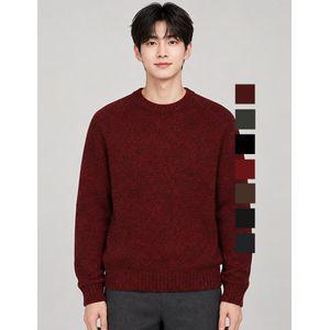 뱅뱅 공용 멜란지 레귤러핏 라운드 니트(NWJ636)