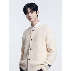 예일 엠브로이더리 댄 코지 라운드 가디건 아이보리 YEW1KC301AIV