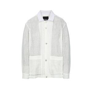 알레그리 화이트 《NET TWEED》아우터형 셔츠 ARSH4B003WT