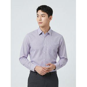 BY파크랜드 [오스틴리드]퍼플 마이크로 체크 드레스 셔츠-A0DL2310054A