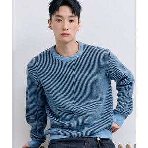 체이스컬트 [3Color] M 투톤 라운드 니트