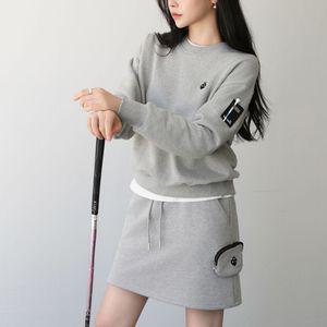 [피핀] [패턴퀸 GOLF] 퀸 와펜 맨투맨+스커트 셋업 96319