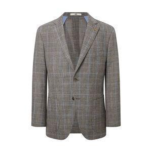 닥스 라이트브라운 [LORO PIANA 원단] 울실크린넨 체크 자켓 DMJA4BO83W1