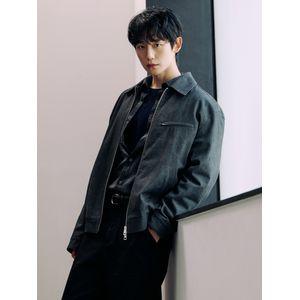 마인드브릿지 맨 [COUTURE]피그먼트 집업 블루종 / 차콜 그레이