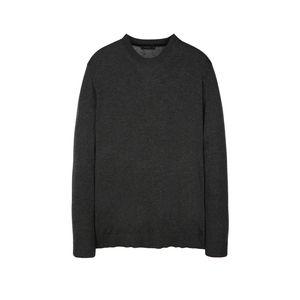 질스튜어트뉴욕 맨 남성 차콜그레이 Bloom Silk 실크블렌드 크루넥 니트 JNSW4C101CG