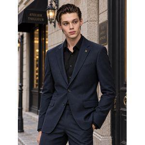 닥스 블루 [ZEGNA] 울100 마이크로체크 수트 자켓 DMSJ4B082B2