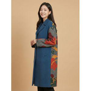 꼼빠니아 소매 포인트 모직 롱 코트-CW22CH4001454A
