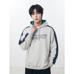 피지컬 디파트먼트 라인배색 후디 그레이 PD08HD0125GR
