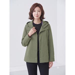 올리비아하슬러 [90사이즈 특가] 그린 간절기 후드 탈부착 점퍼 OHCSJP202