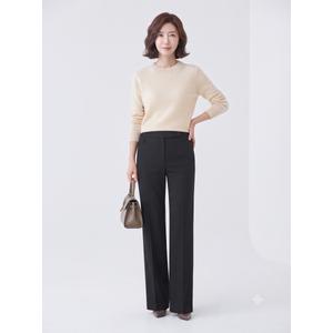 올리비아하슬러 세미와이드 정장 팬츠 블랙 OHCFPT401