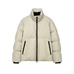 알레그리 베이지 Shadow Twill 스탠카라 다운점퍼 ARJU4F805I2
