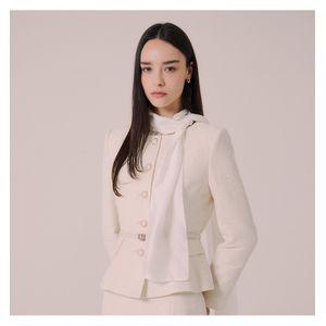 지고트 스팽글 트위드 라운드넥 크롭 재킷 JS9B0JK742