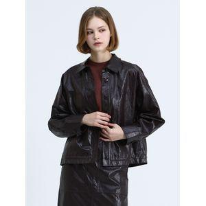 아날도바시니 비건레더 오버핏 자켓 (택가격 398000원)