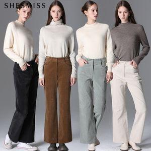 [쉬즈미스(SHESMISS)] 코듀로이 와이드 부츠컷 팬츠