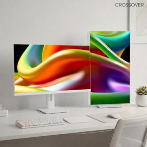 크로스오버 크로스오버 27QW129DM iPS QHD 게이밍 화이트 68cm 120Hz 피벗 컴퓨터 모니터 업그레이드이벤트