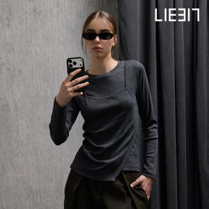 [LIE317] 라이317 뷔스티에 레이어드 리브 탑 (2종)