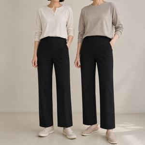 [에이플심플] 1+1 가을 여성 바지 일자+일자 2장세트