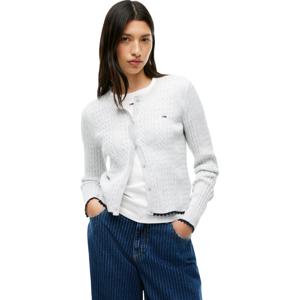 [타미진] 여성 슬림 케이블 크루넥 가디건 라이트그레이 T32G7KCD17TWT1 T32G7KCD17TWT2