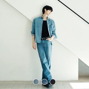 [지오다노] 116543 남자 일자 스트레이트 루즈핏 데님 청바지 01116543 116543