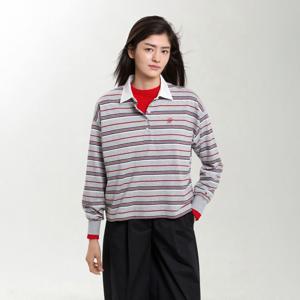 [타미힐피거] 여성 럭비 스트라이프 폴로 스웨트셔츠 T22G7TTO052WT1 0CS  T22G7TTO052WT10CS