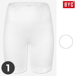 [BYC]BYC 흰색속바지 밑단 레이스 7부속바지 흰색 백색 원피스에입는