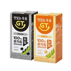 맛있는 두유 GT 달콤한맛 190ml x 24개 + 검은콩 190ml x 24개