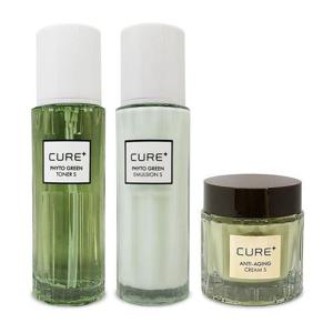 [김정문알로에]김정문알로에 큐어 피토 그린 3종 세트 토너S + 에멀전S + 크림S 1세트 Ss (50236133)