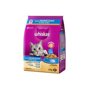 위스카스 고양이사료 1세이상 포켓 헤어볼 닭고기와 참치 1.1kg