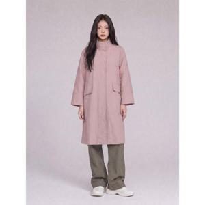 [올리비아하슬러]핑크 하이넥 올디너리 롱코트 OHBMCT901