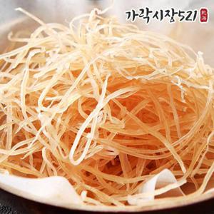 가락시장521 국내가공 더 부드러운 껍질 벗긴 오징어 실채 250g 채오징어 진미채 도매 안주 간식 반찬
