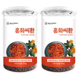 [헬로우그린] 국산 볶은 홍화씨환 300g, 2개 홍화씨앗 90% 함유