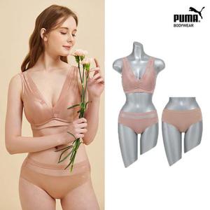 [푸마 언더웨어][단독구성][푸마] 프리컷 무형광 브라팬티 2종+세컨팬티 1종 베이지