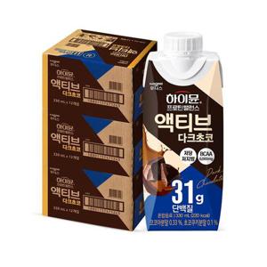 하이뮨 프로틴 밸런스 액티브 다크초코(330ml 12입) 3박스