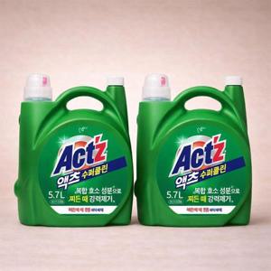 액츠 수퍼클린 찌든때 액체세제 대용량 5.7L 2개 일반드럼겸용