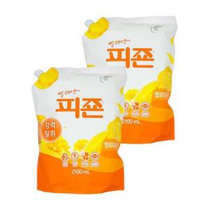 피죤 리필 섬유유연제 옐로미모사 2.1L x 2개